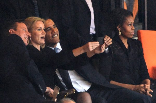 Obama's Funeral Selfie