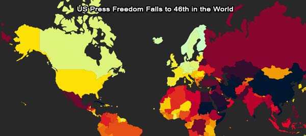 US Press Freedom map